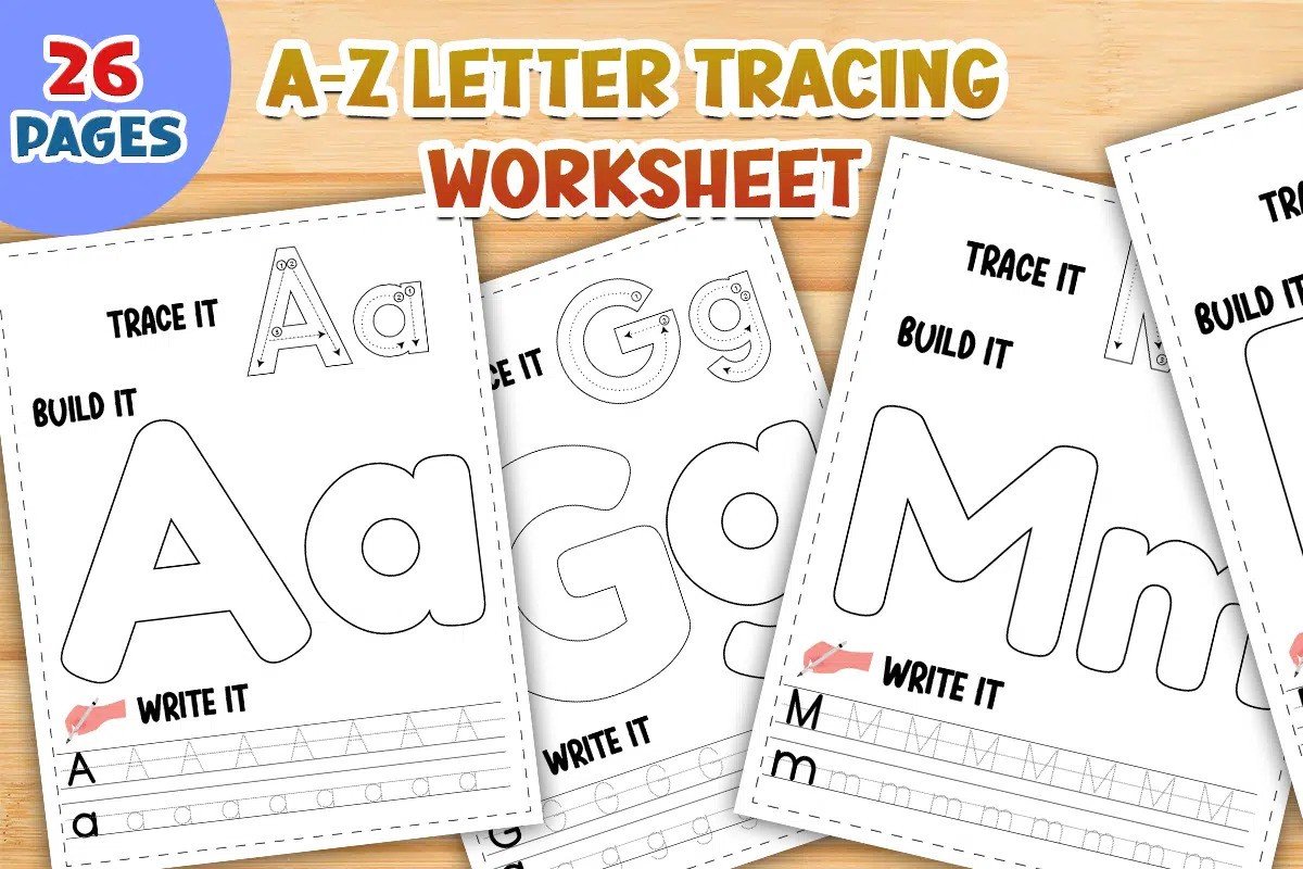 A-Z Letter Tracing Worksheets